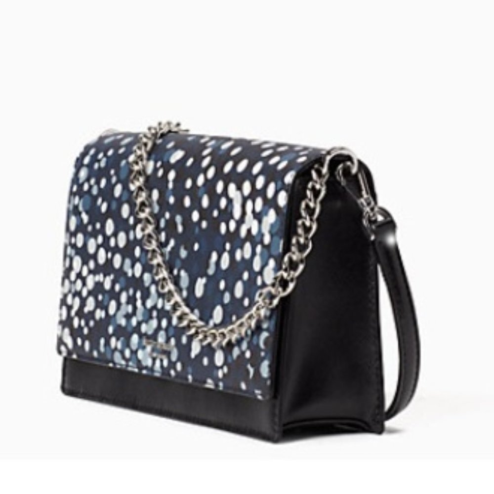 Kate Spade Cameron Convertible Crossbody Black with Multi-Colored Dots - Picture 3 of 16